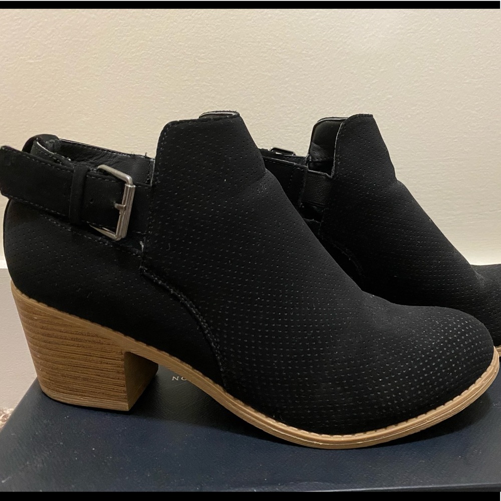Adjustable Black Ankle Boots